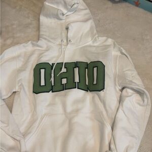 Ohio White and Green Men's Hoodie